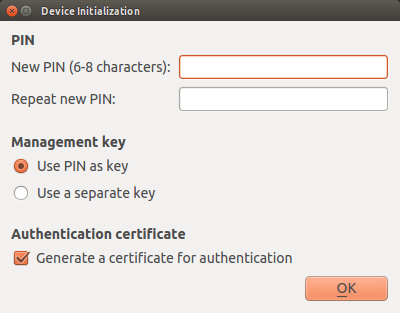 YubiKey PIV Initialization